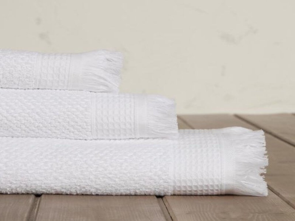 Σετ Πετσέτες Μπάνιου Λευκές Βαμβακερές Dorinda Γαρύφαλλο 3TMX | Γαρύφαλλο - Λευκά Είδη